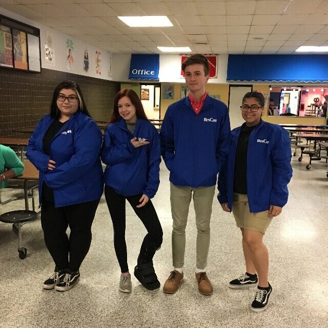 ISY participants from Hanover Area receiving Spring jackets from the ISY Program.